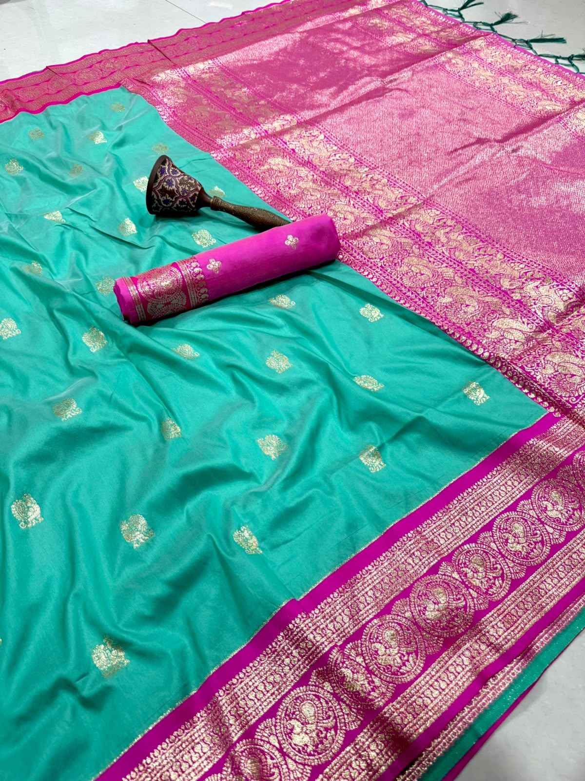 PURE HEAVY BANARASI PAITHANI SILK ZARI WEAVING SAREE