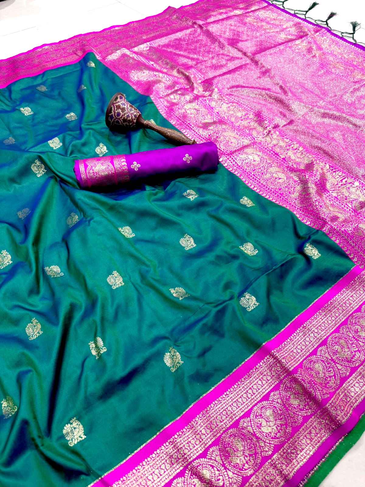 PURE HEAVY BANARASI PAITHANI SILK ZARI WEAVING SAREE