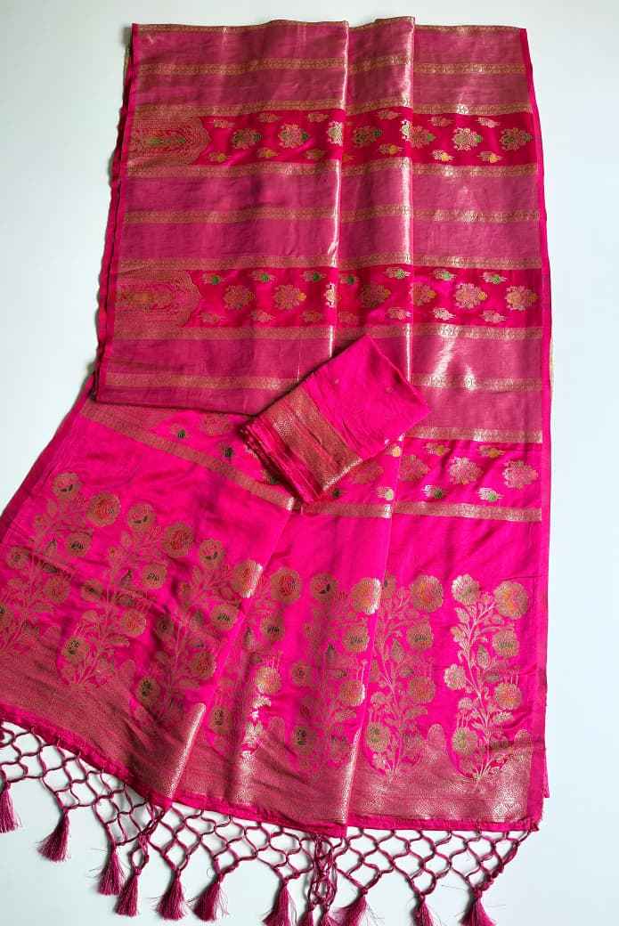 PURE NAYLON VISCOS DAYEBAL PREMIUM SATIN SILK SAREE