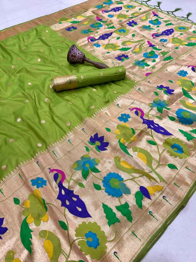 PURE SOFT KANCHIVRAM PETHANI SILK ZARI WEAVING SAREE 1 