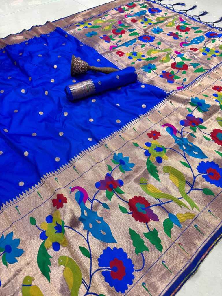 PURE SOFT KANCHIVRAM PETHANI SILK ZARI WEAVING SAREE 1 