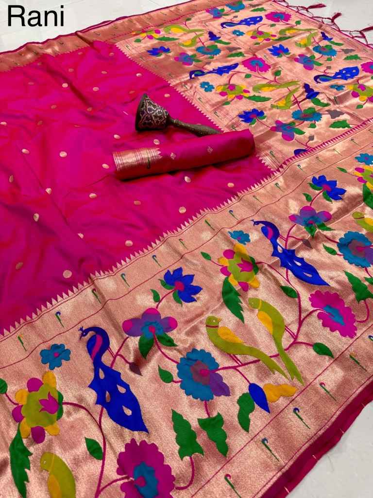 PURE SOFT KANCHIVRAM PETHANI SILK ZARI WEAVING SAREE 1 