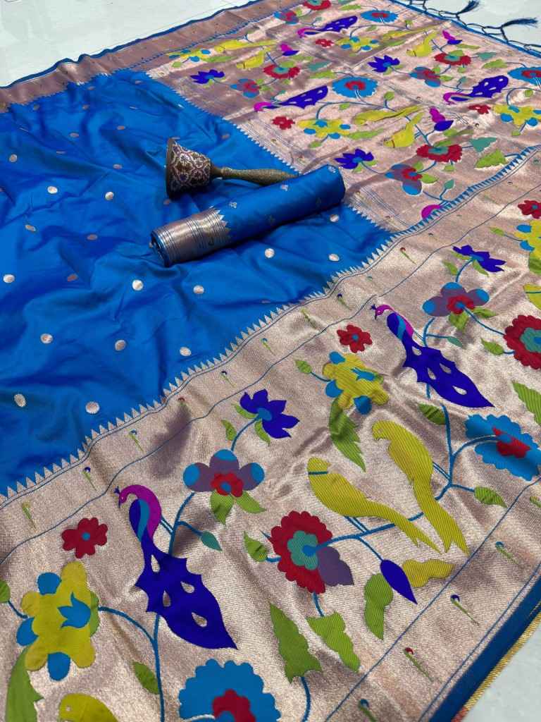 PURE SOFT KANCHIVRAM PETHANI SILK ZARI WEAVING SAREE 1 