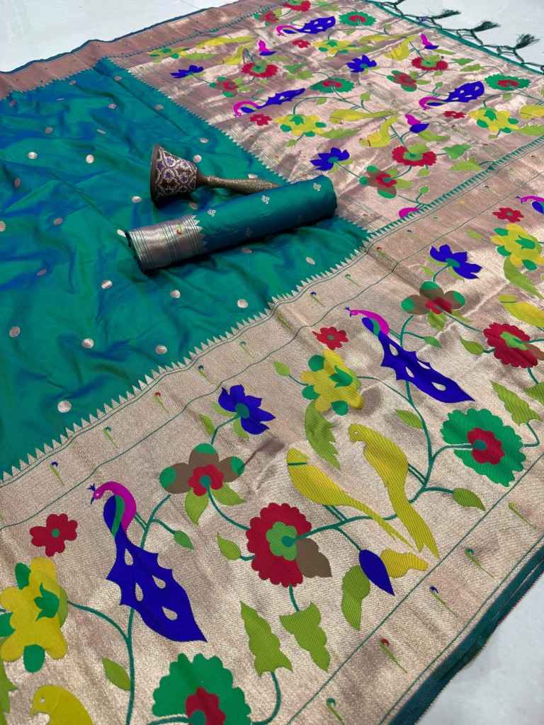 PURE SOFT KANCHIVRAM PETHANI SILK ZARI WEAVING SAREE 1 