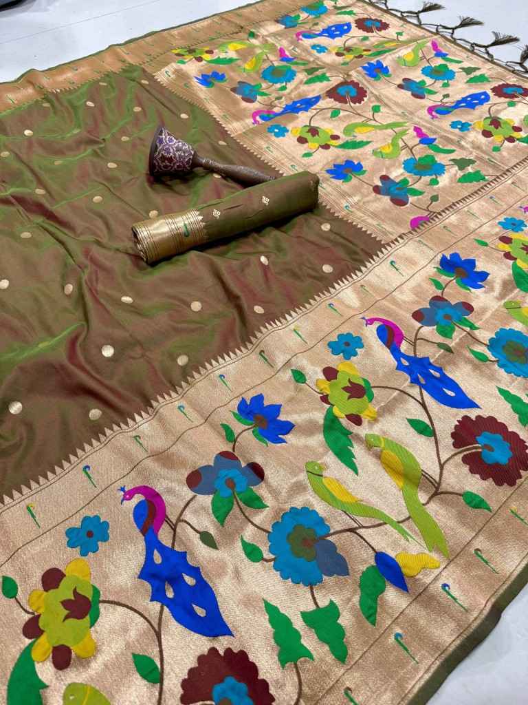 PURE SOFT KANCHIVRAM PETHANI SILK ZARI WEAVING SAREE 1 