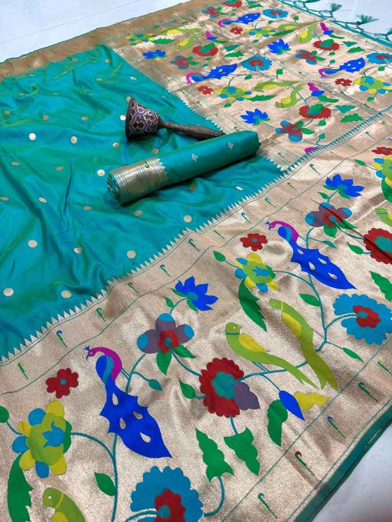 PURE SOFT KANCHIVRAM PETHANI SILK ZARI WEAVING SAREE 1 