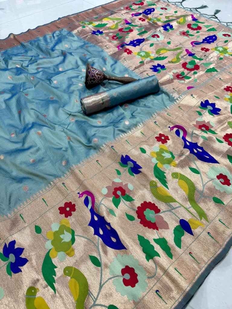 PURE SOFT KANCHIVRAM PETHANI SILK ZARI WEAVING SAREE 1 