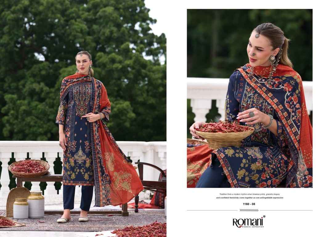 ROMANI AARZU VOL-36 SOFT COTTON DIGITAL PRINTED EMBROIDERY DRESS MATERIAL 