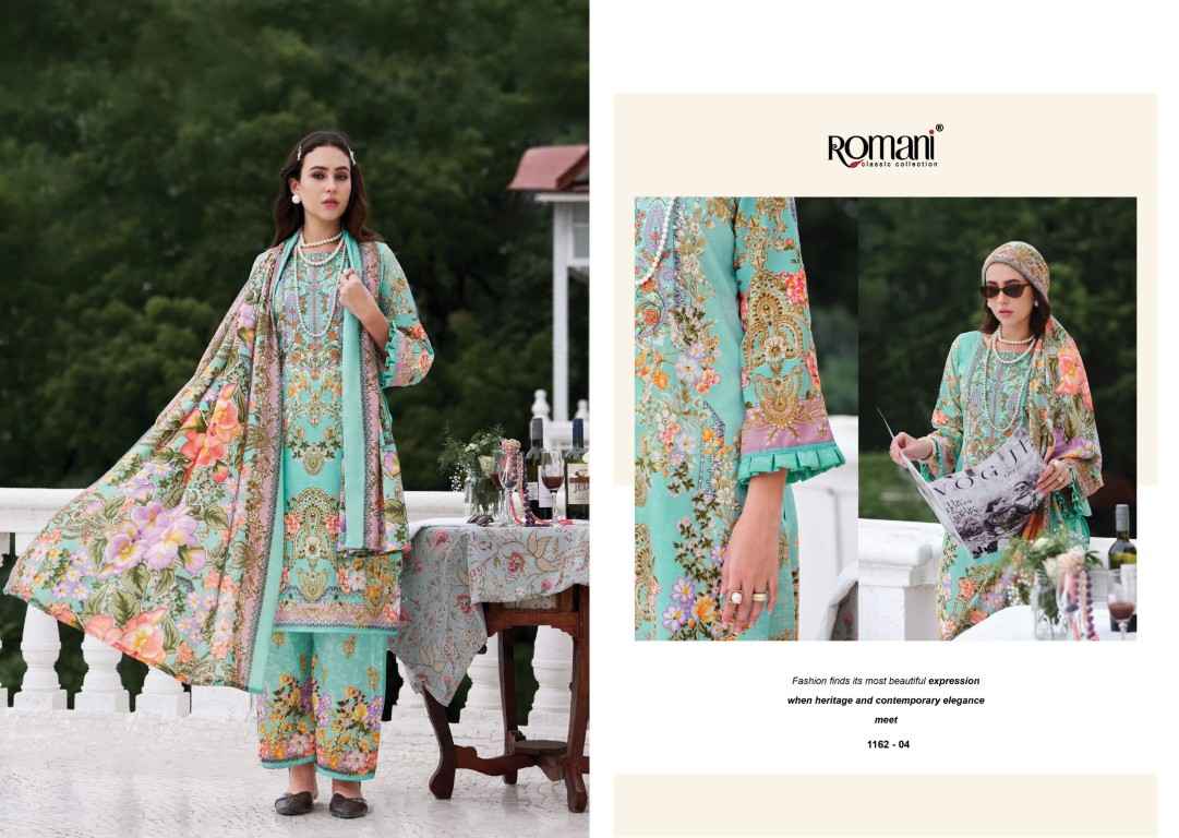 ROMANI MAHIRA VOL-11 SOFT COTTON SELF EMBROIDERY DRESS MATERIAL