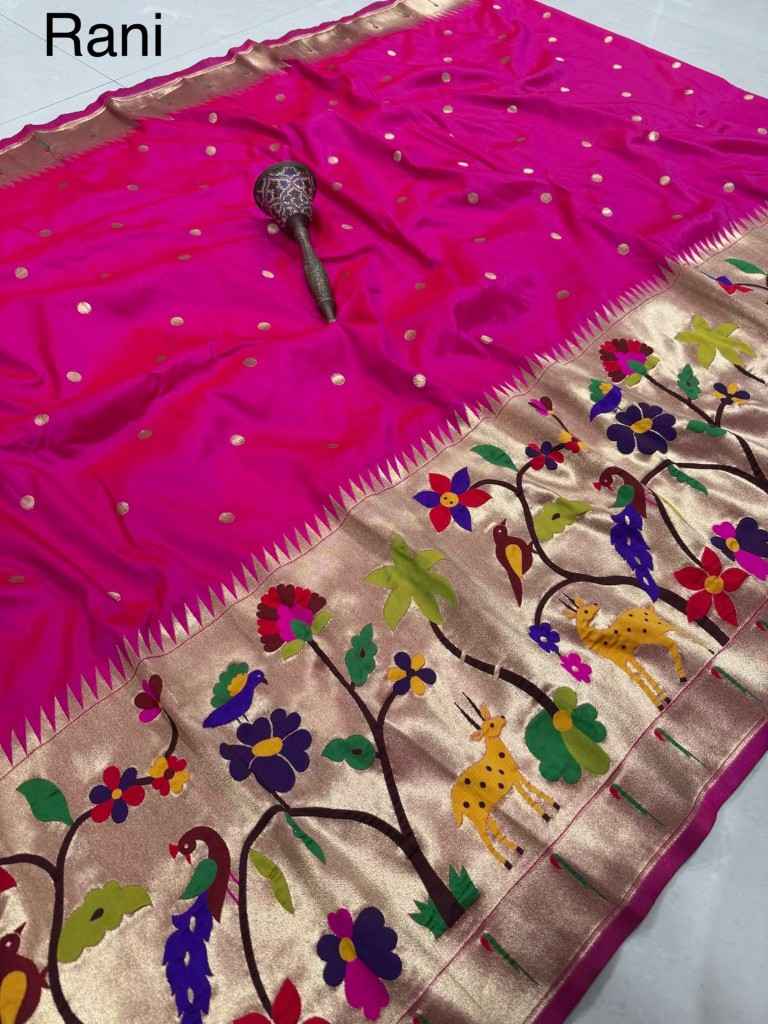 SOFT BANARASI PAITHANI SILK ZARI WEAVING UNSTICH LAHENGA CHOLI