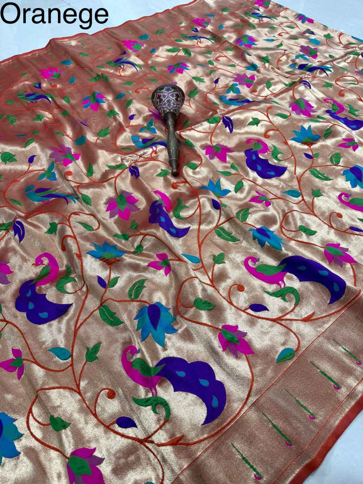 SOFT BANARASI PAITHANI SILK ZARI WEAVING UNSTICH LAHENGA CHOLI 1