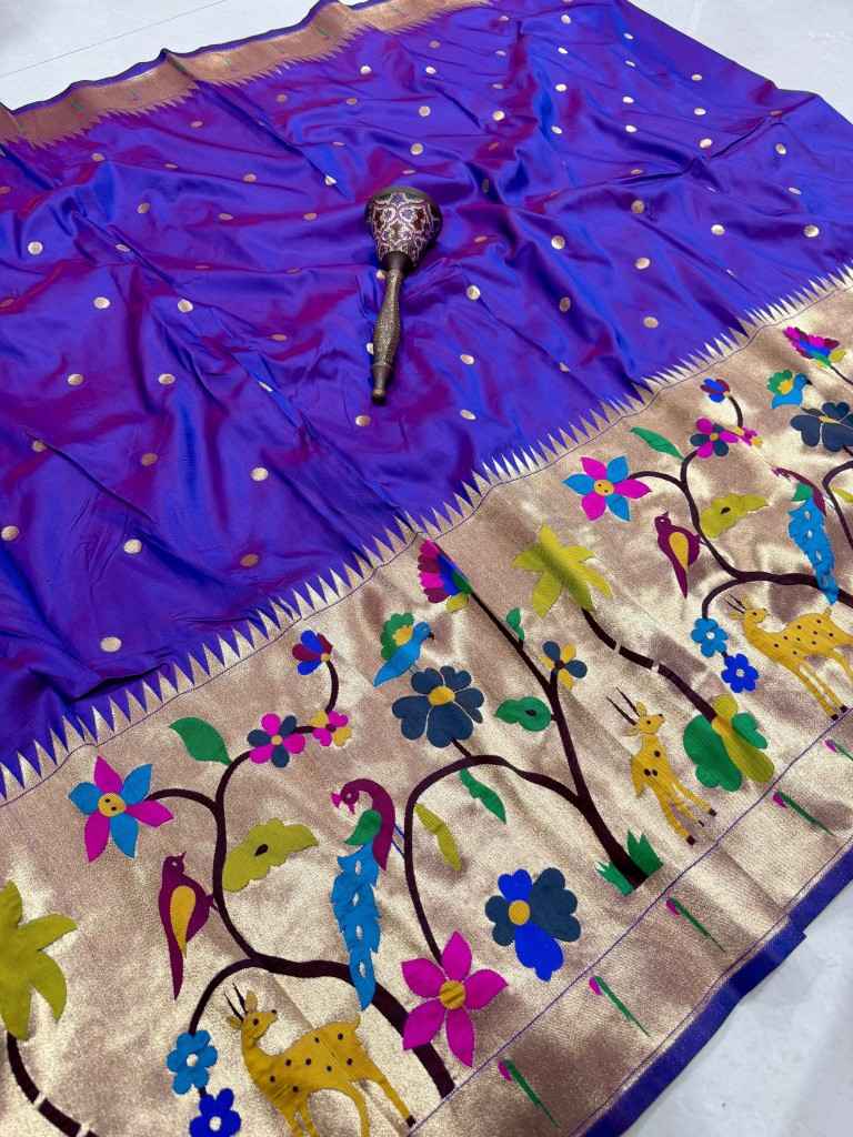 SOFT BANARASI PAITHANI SILK ZARI WEAVING UNSTICH LAHENGA CHOLI
