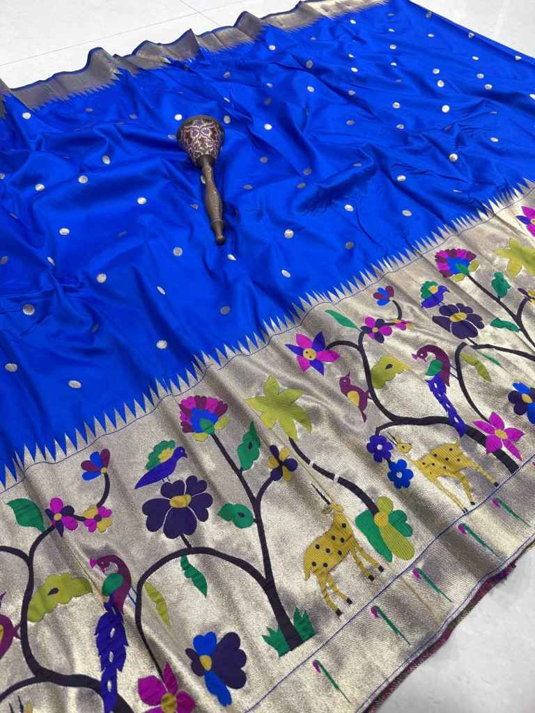 SOFT BANARASI PAITHANI SILK ZARI WEAVING UNSTICH LAHENGA CHOLI