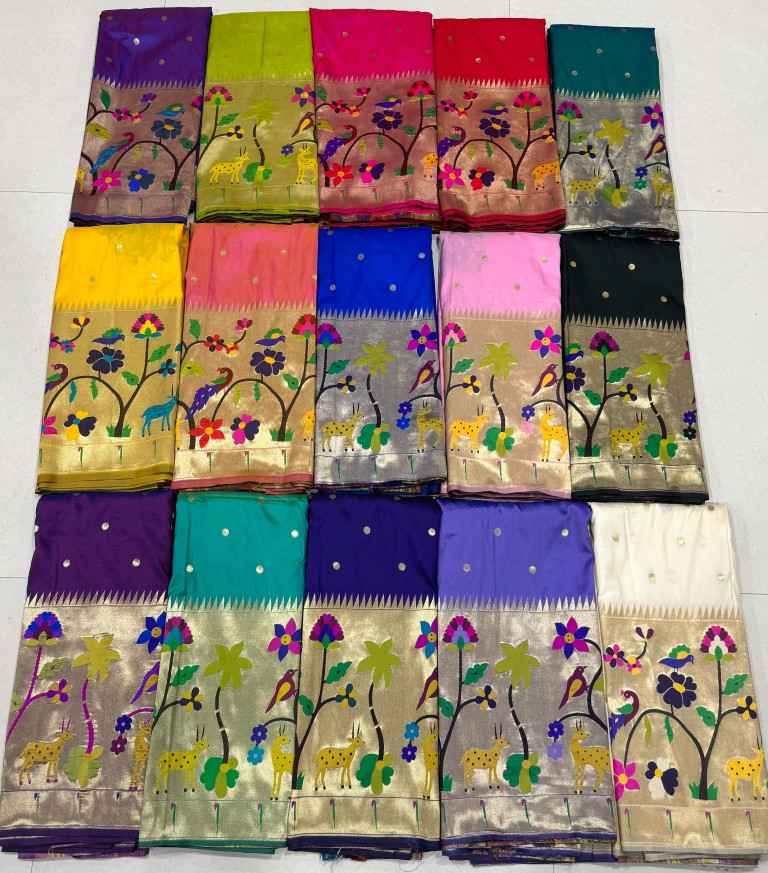 SOFT BANARASI PAITHANI SILK ZARI WEAVING UNSTICH LAHENGA CHOLI