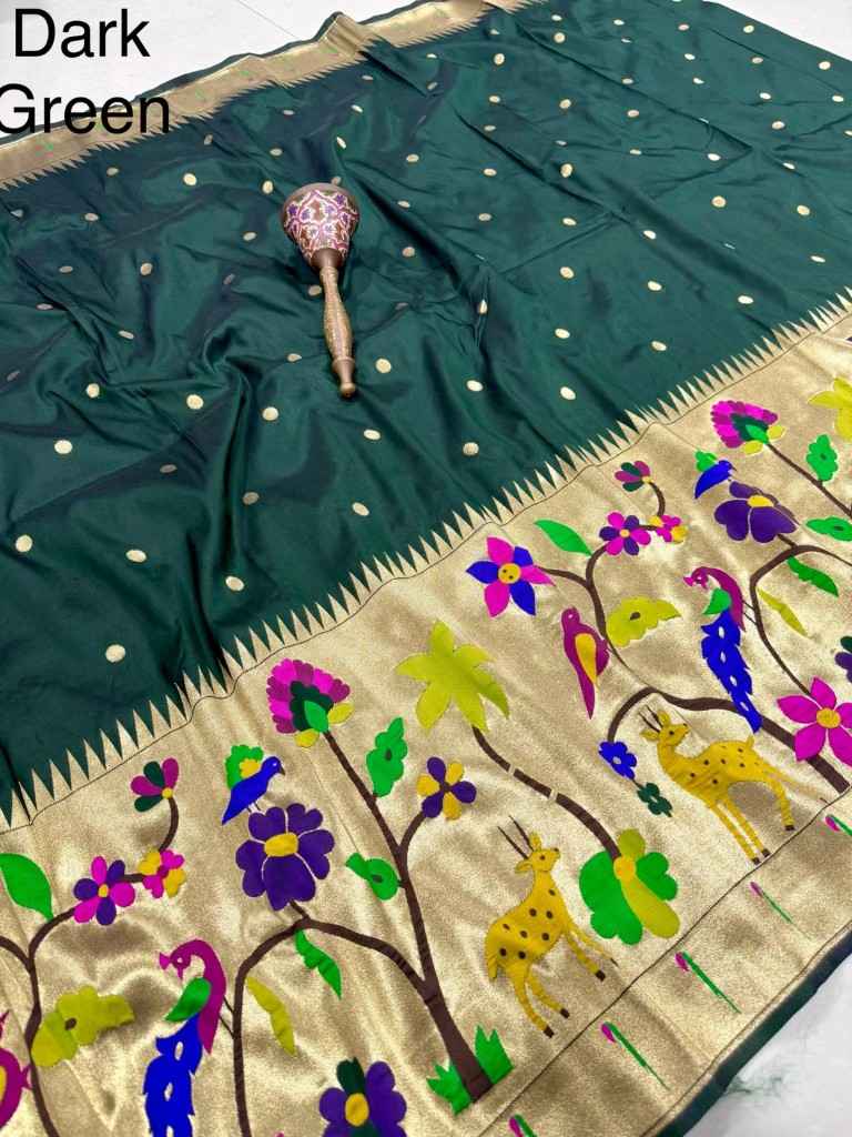 SOFT BANARASI PAITHANI SILK ZARI WEAVING UNSTICH LAHENGA CHOLI