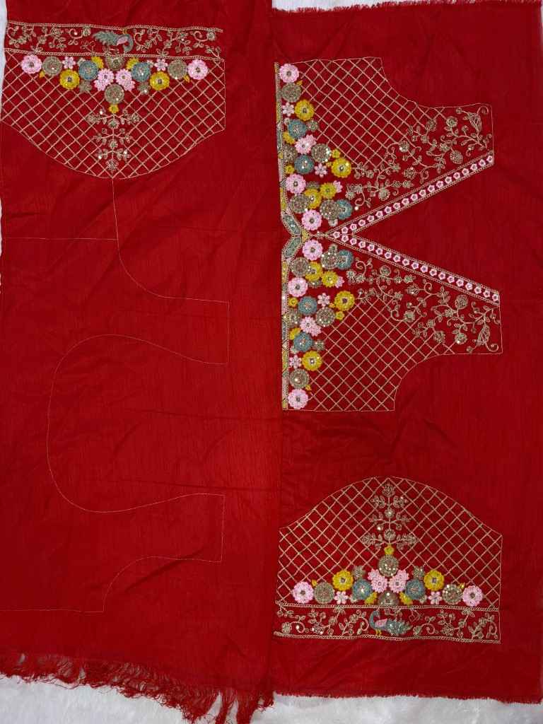 SOFT BANARASI SILK EMBROIDERY WORK SAREE 
