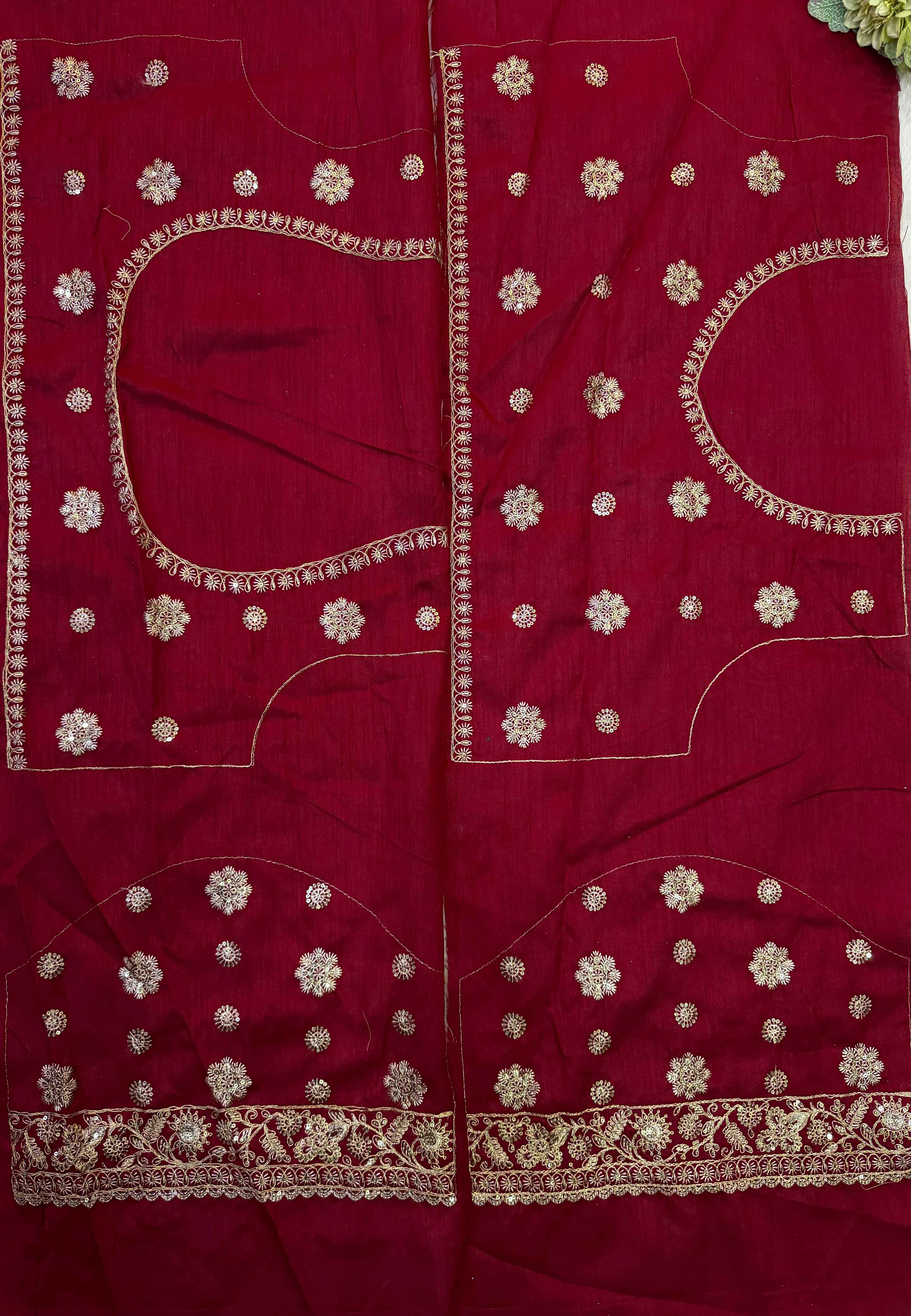 SOFT CHINNON SILK SEQUENCE EMBROIDERY WORK SAREE 
