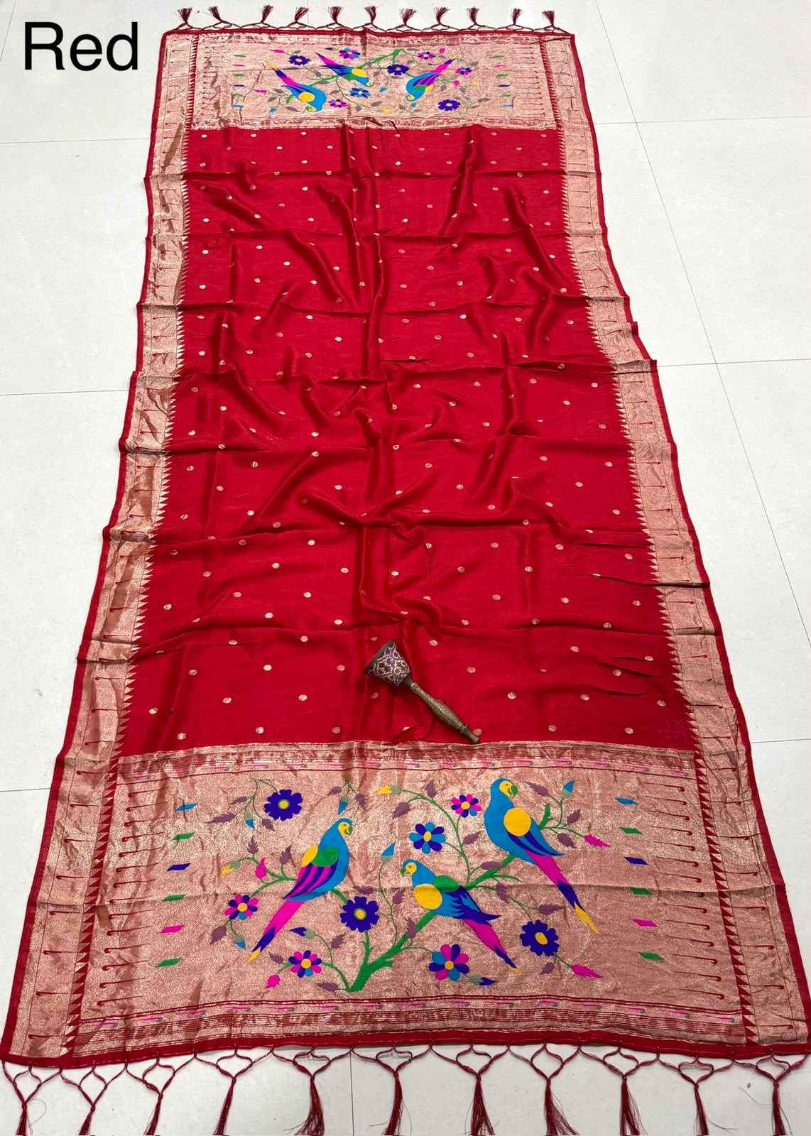 SOFT JARI VISCOS SILK MUNIYA PAITHANI DUPATTA