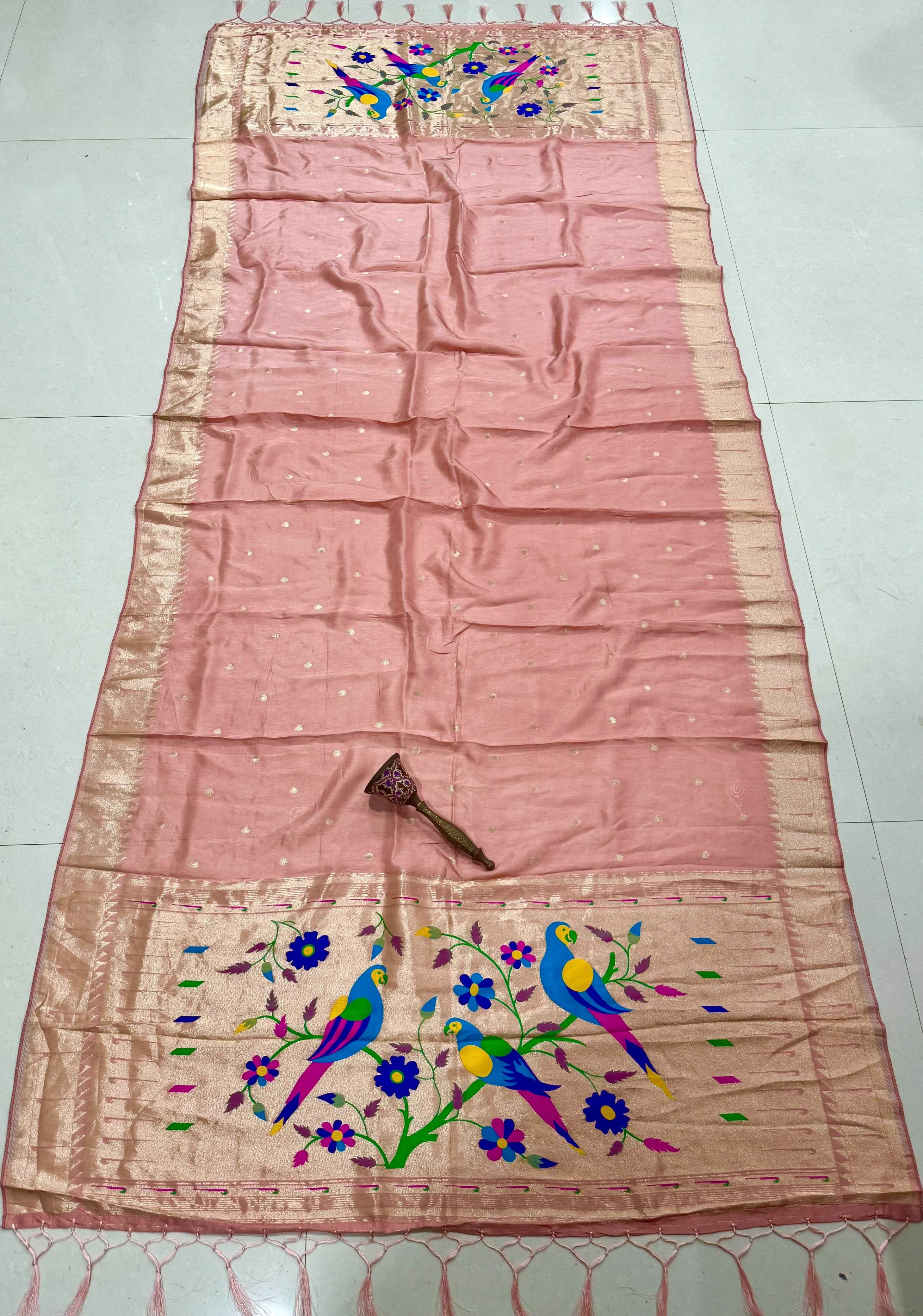 SOFT JARI VISCOS SILK MUNIYA PAITHANI DUPATTA