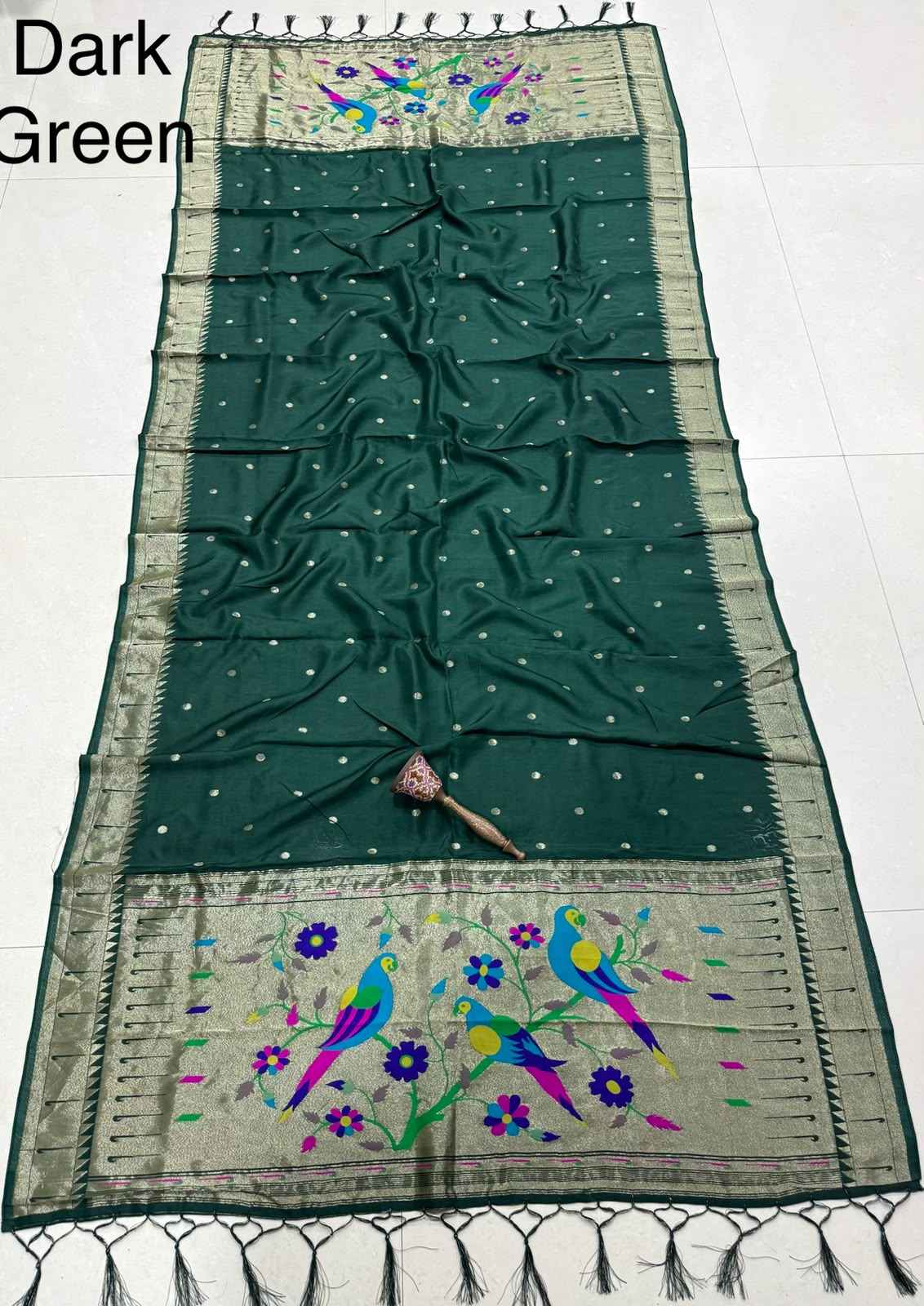 SOFT JARI VISCOS SILK MUNIYA PAITHANI DUPATTA