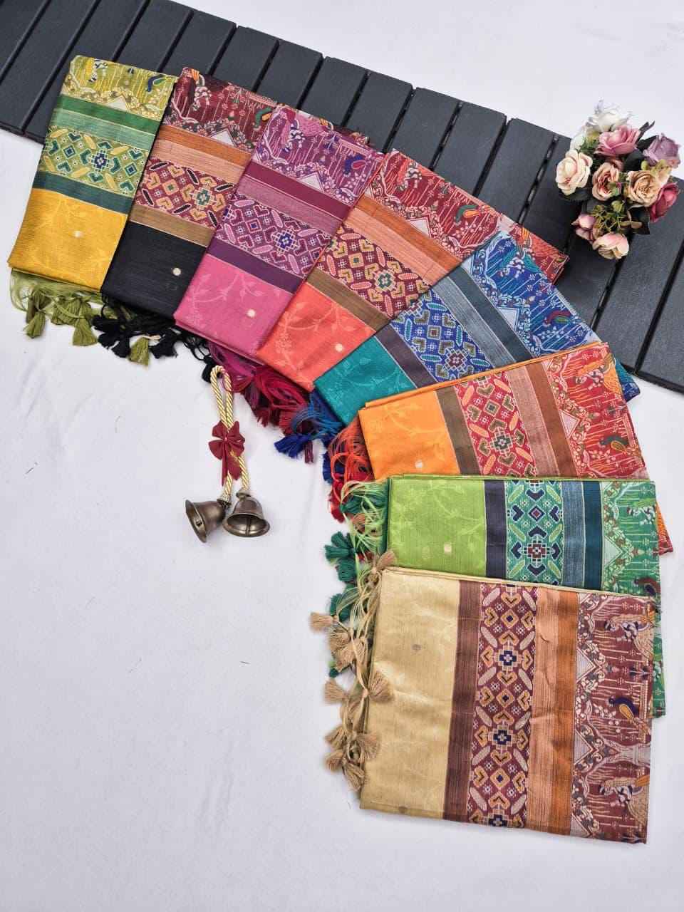 SOFT KHADI RAW SILK PATOLA ZARI WEAVING SAREE