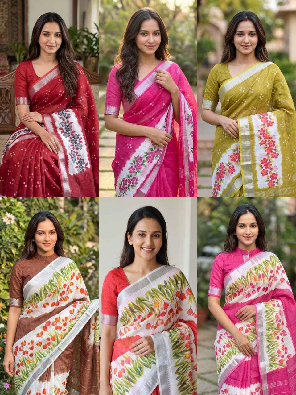 SOFT LINEN DIGITAL PRINTED MANGALAGIRI ZARI BORDER SAREE  MG699