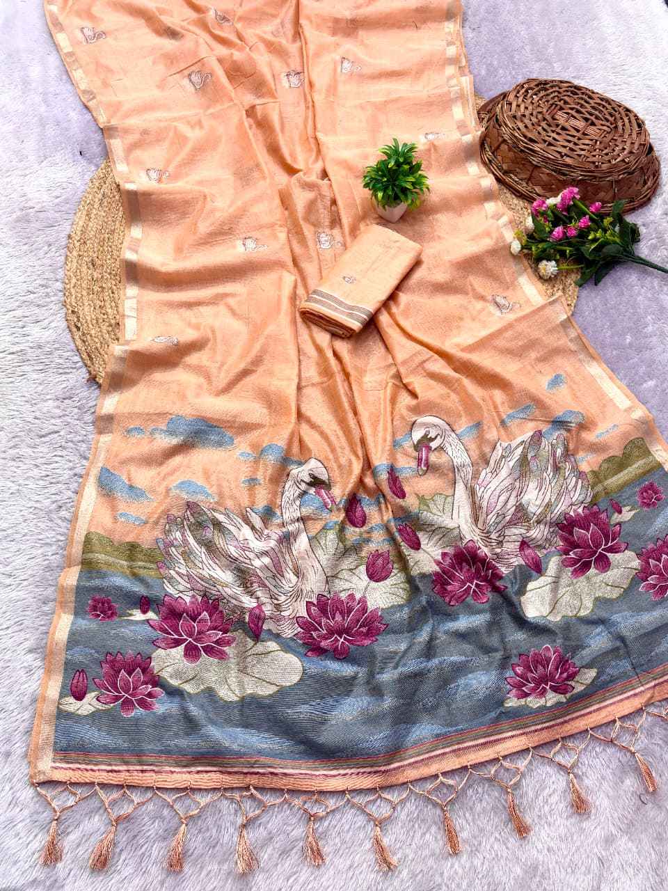 SOFT MOONGA COTTON ZARI WEAVING PAITHANI SAREE 1