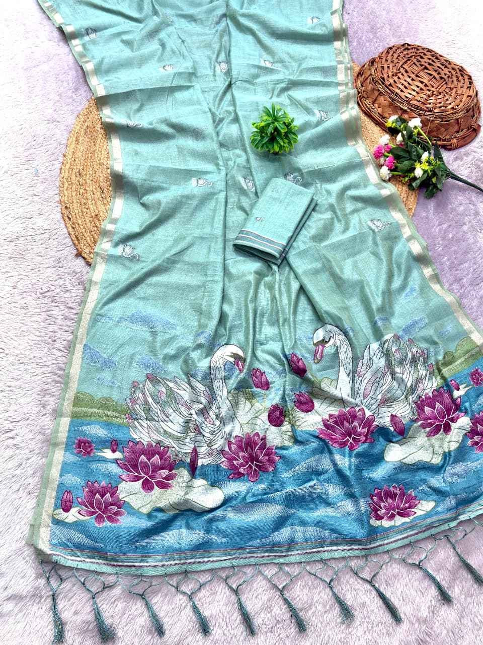 SOFT MOONGA COTTON ZARI WEAVING PAITHANI SAREE 1