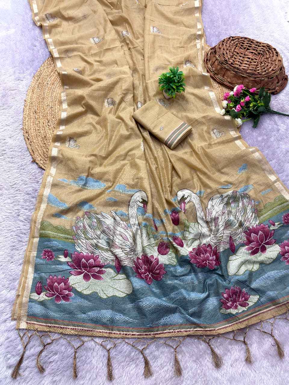 SOFT MOONGA COTTON ZARI WEAVING PAITHANI SAREE 1