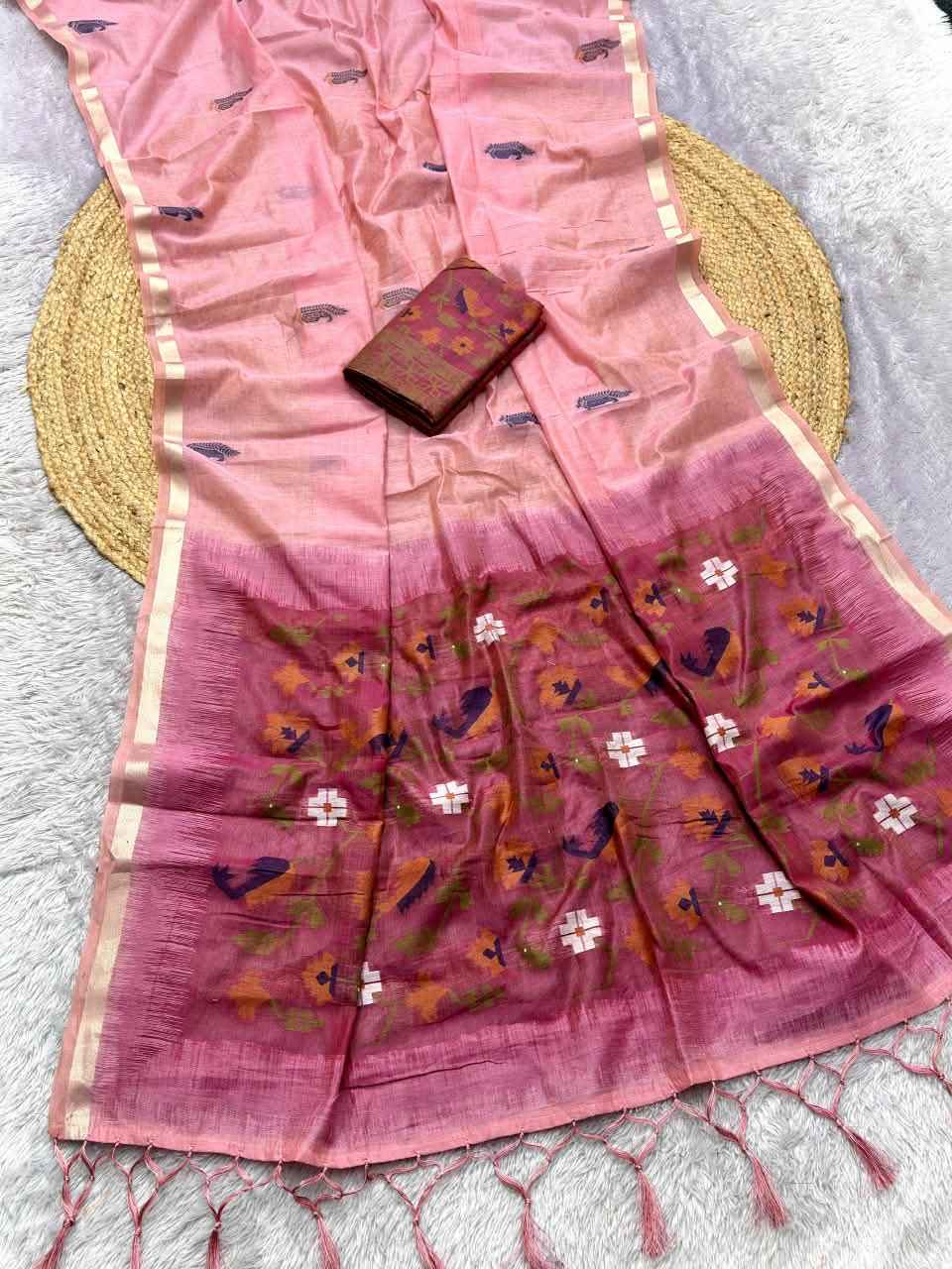 SOFT MOONGA COTTON ZARI WEAVING PAITHANI SAREE 2