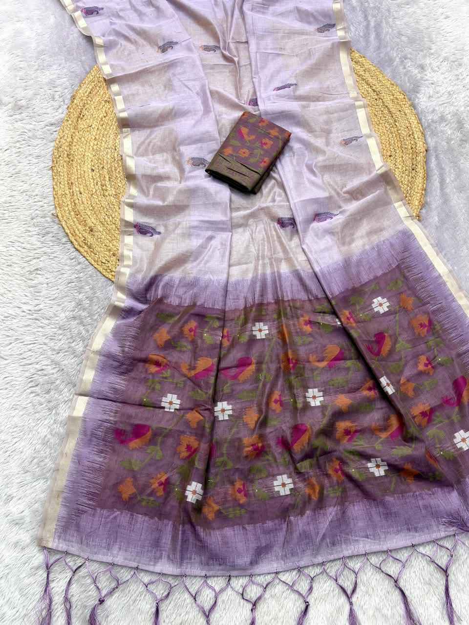 SOFT MOONGA COTTON ZARI WEAVING PAITHANI SAREE 2