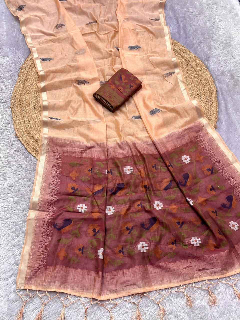 SOFT MOONGA COTTON ZARI WEAVING PAITHANI SAREE 2