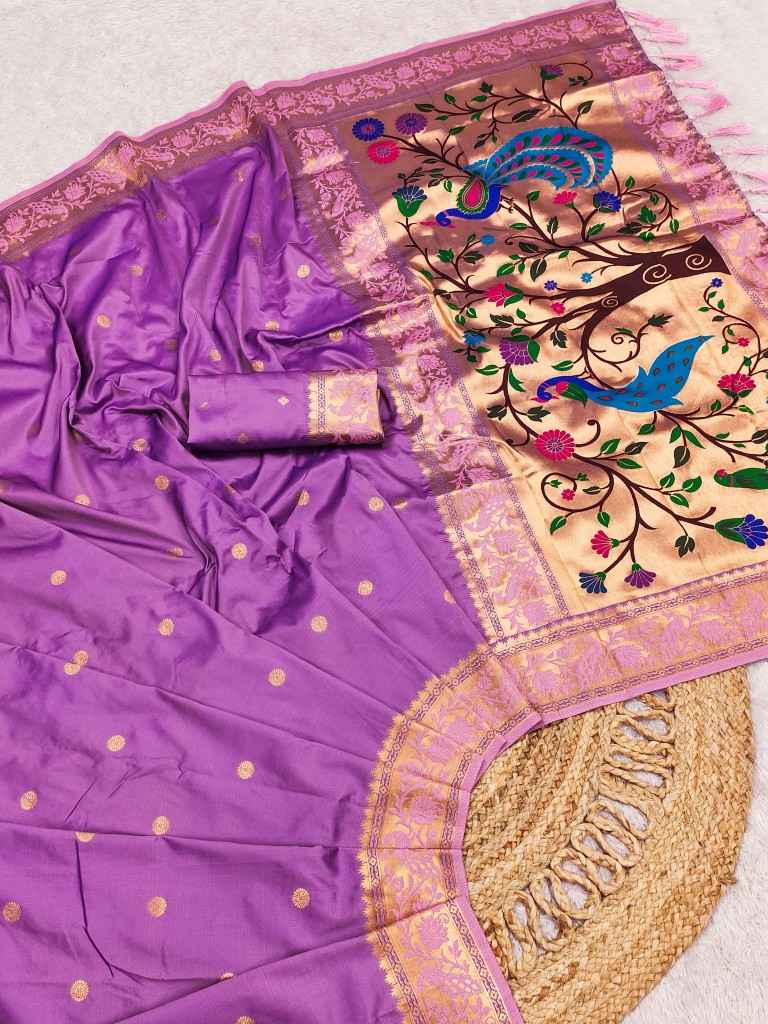 SOFT PETHANI SILK ZARI MEENAKARI WEAVING SAREE