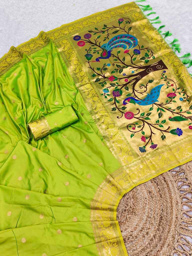 SOFT PETHANI SILK ZARI MEENAKARI WEAVING SAREE