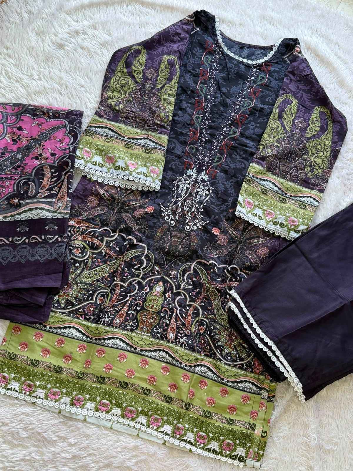 AALIZ PRINT AALIYA VOL-30 SOFT COTTON‎‎ PAKISTANI READYMADE SUIT