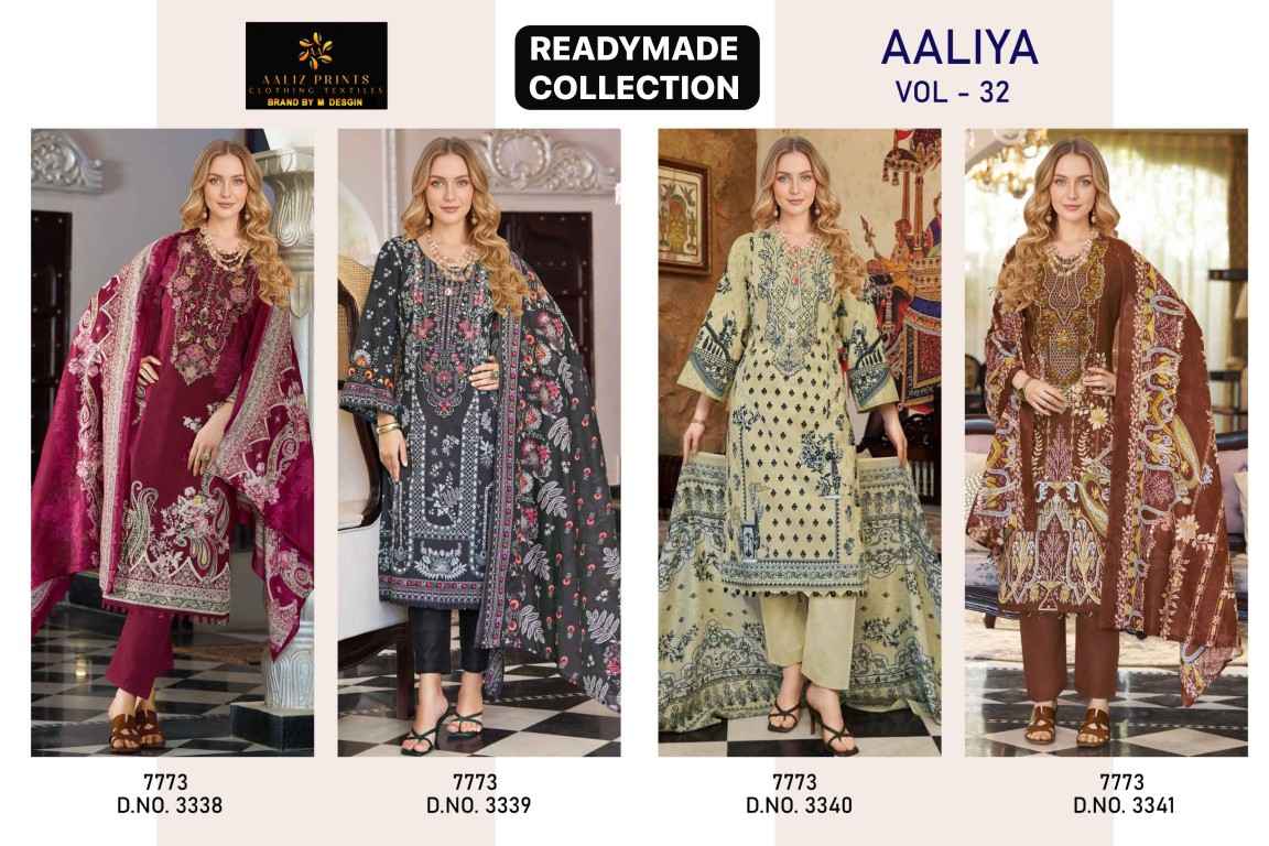 AALIZ PRINT AALIYA VOL-32 SOFT COTTON‎‎ PAKISTANI READYMADE SUIT