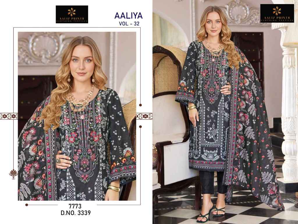 AALIZ PRINT AALIYA VOL-32 SOFT COTTON‎‎ PAKISTANI READYMADE SUIT