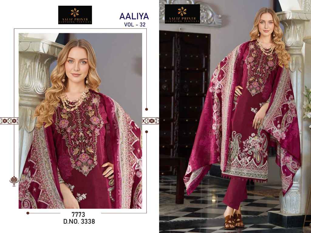 AALIZ PRINT AALIYA VOL-32 SOFT COTTON‎‎ PAKISTANI READYMADE SUIT