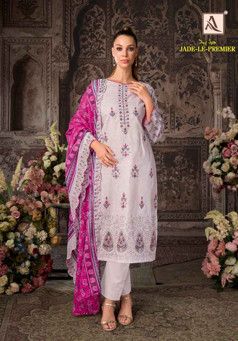 ALOK JADE LE PREMIER PURE CAMBRIC COTTON LINEN PAKISTANI DRESS MATERIAL