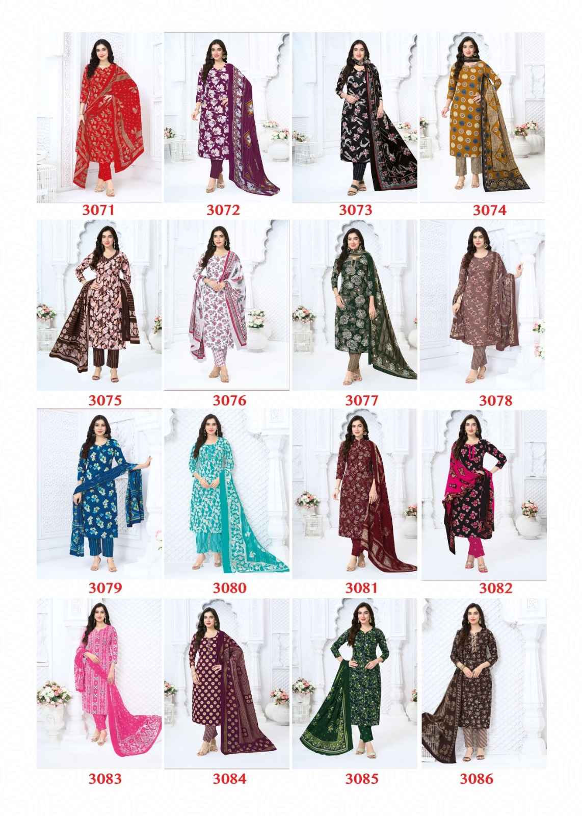 BAALAR ALEENA VOL-30 PURE COTTON PRINTED DRESS MATERIAL 