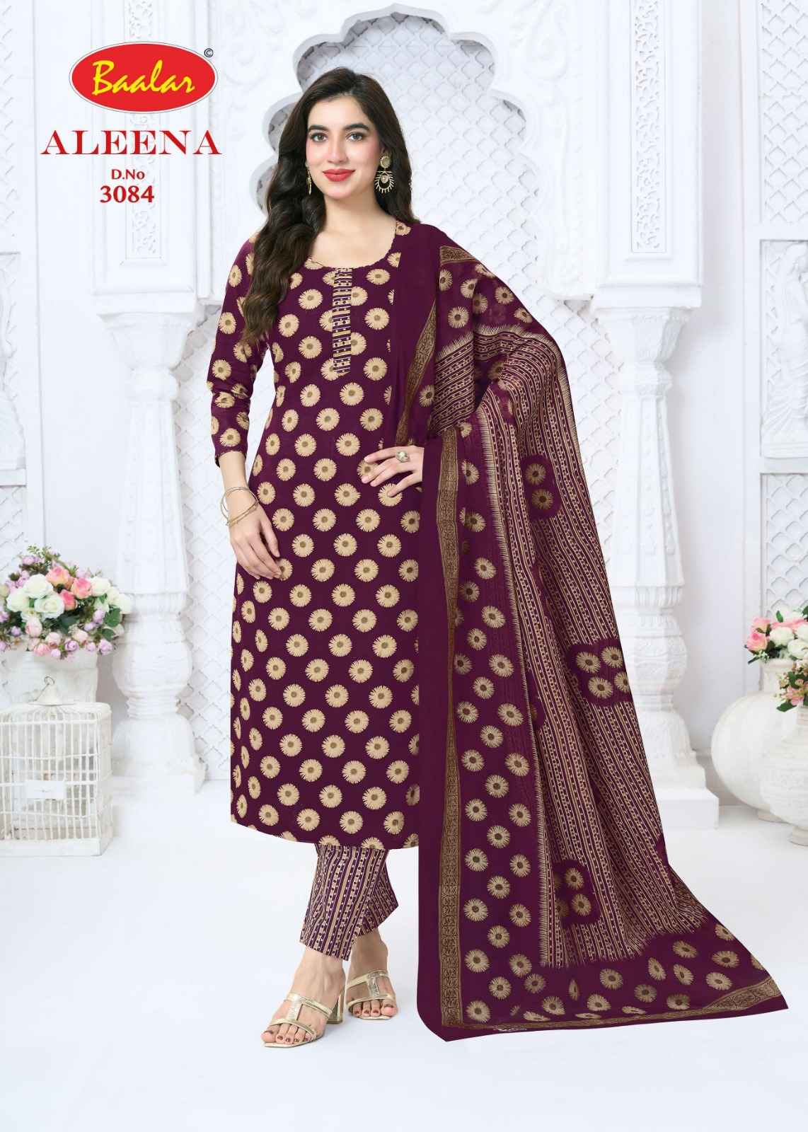 BAALAR ALEENA VOL-30 PURE COTTON PRINTED DRESS MATERIAL 
