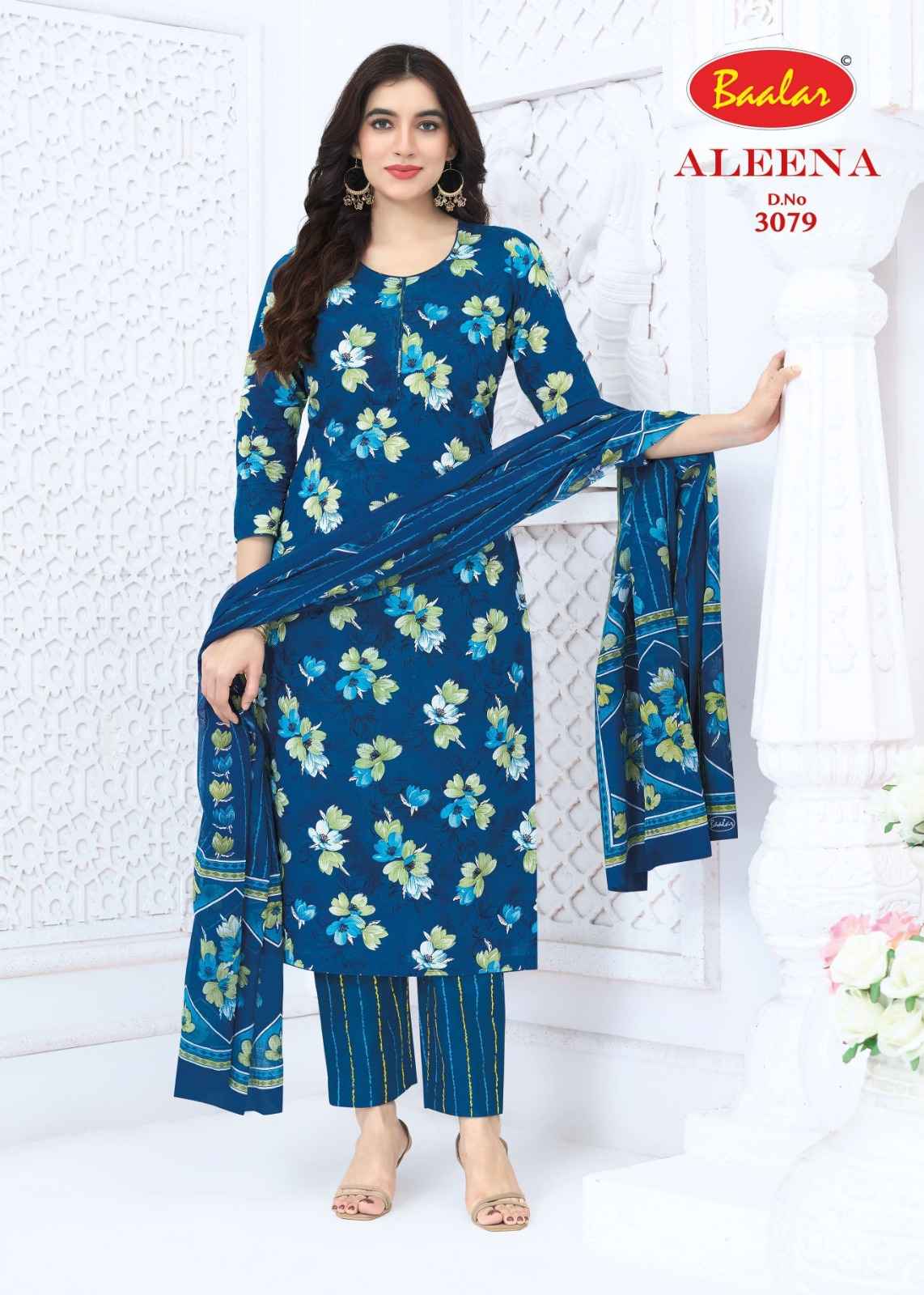 BAALAR ALEENA VOL-30 PURE COTTON PRINTED DRESS MATERIAL 