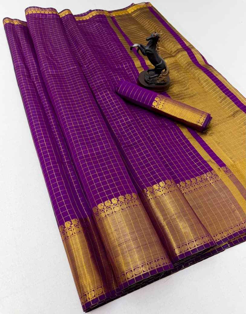 BANARASI KATAN SILK COPPER ZARI WEAVING SAREE 