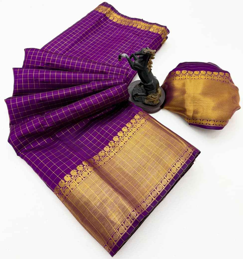 BANARASI KATAN SILK COPPER ZARI WEAVING SAREE 