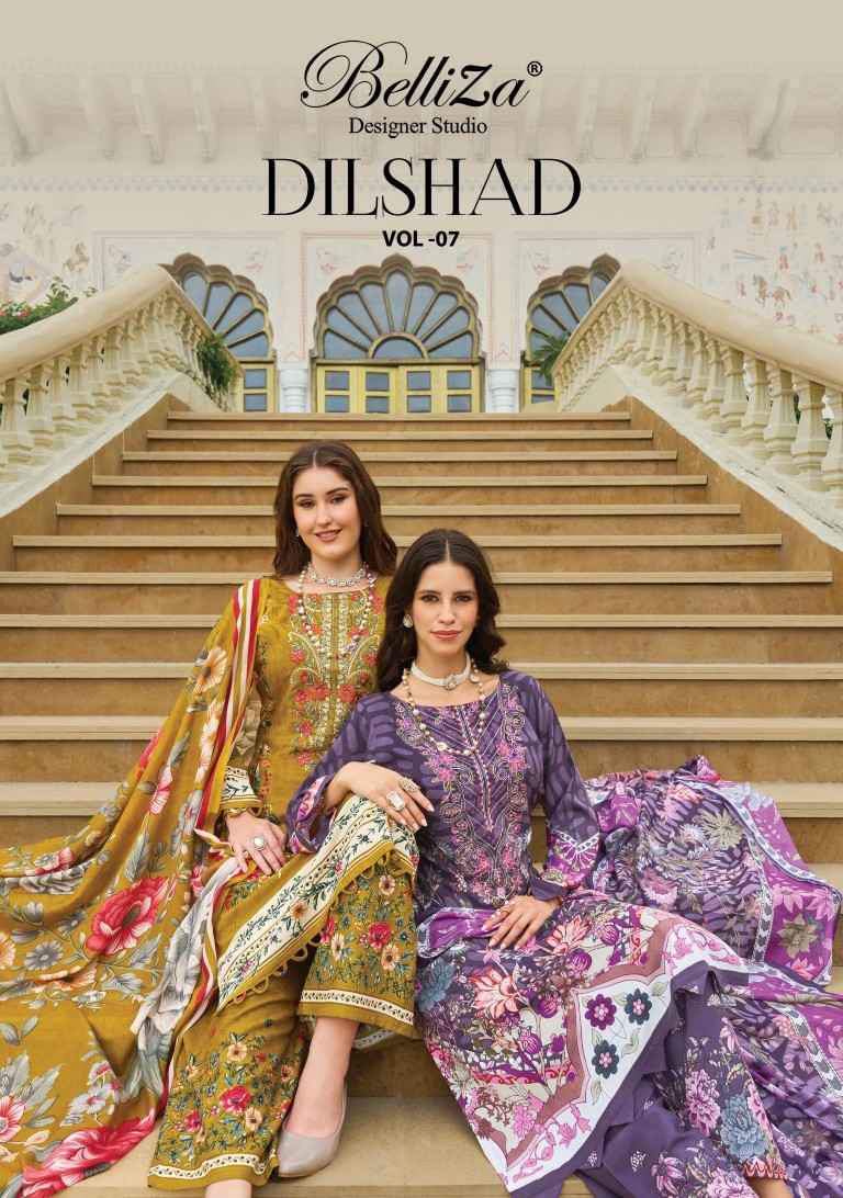 BELLIZA DILSHAD VOL-7 PURE VISCOSE RAYON DRESS MATERIAL