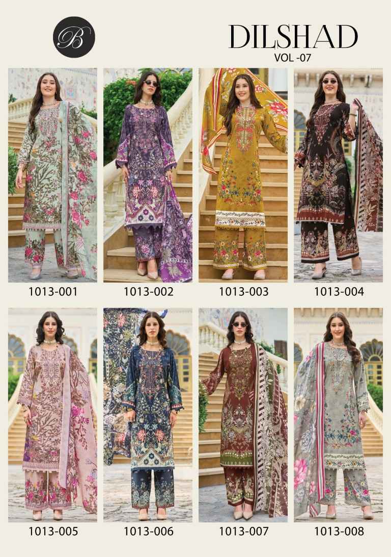 BELLIZA DILSHAD VOL-7 PURE VISCOSE RAYON DRESS MATERIAL