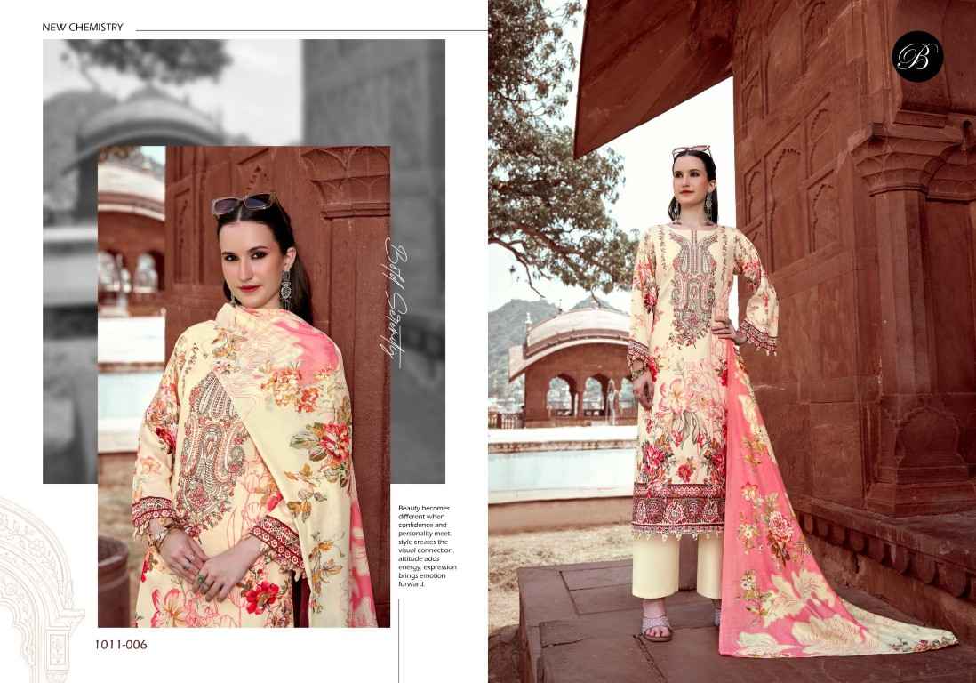 BELLIZA NAIRA VOL-158 PURE COTTON EMBROIDERY DRESS MATERIAL
