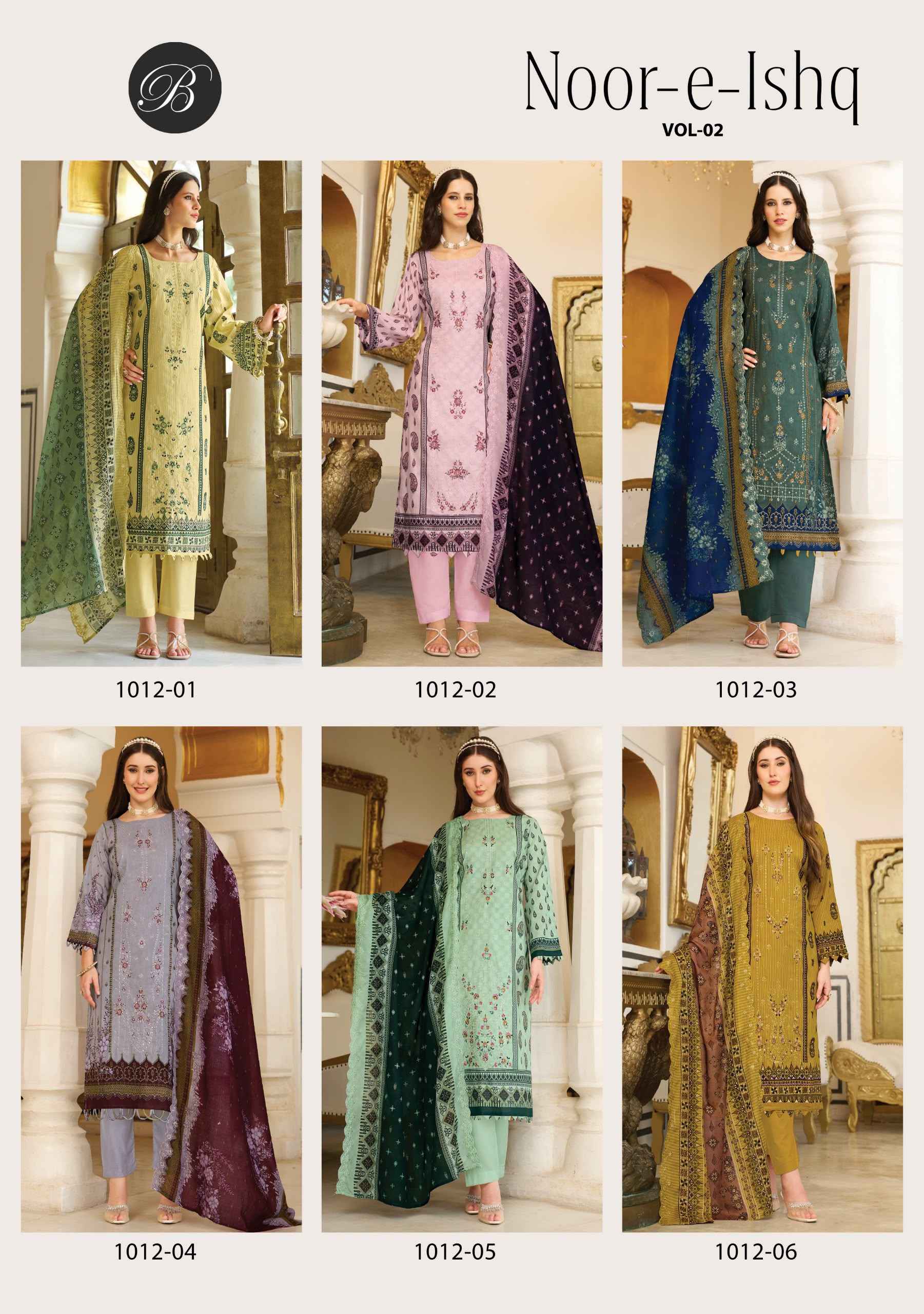 BELLIZA NOOR E ISHQ VOL-2 PURE COTTON DRESS MATERIAL