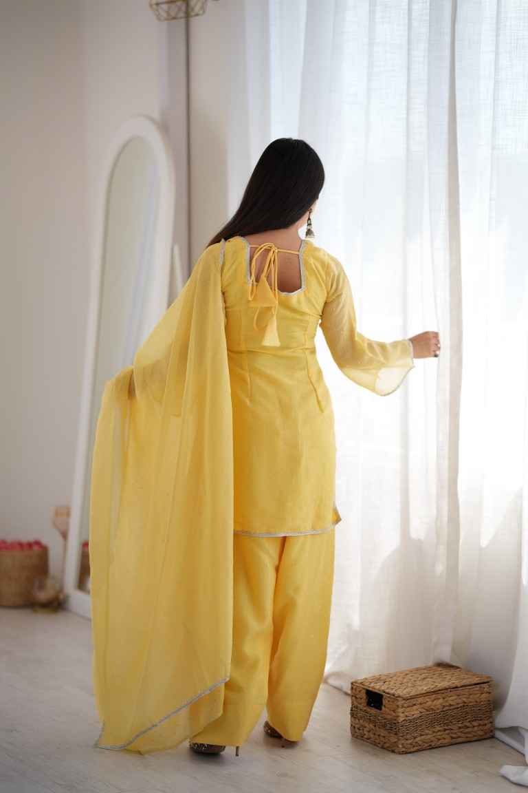 CRUNCHY SILK SIROSKI WORK FARSHI SALWAR SUIT