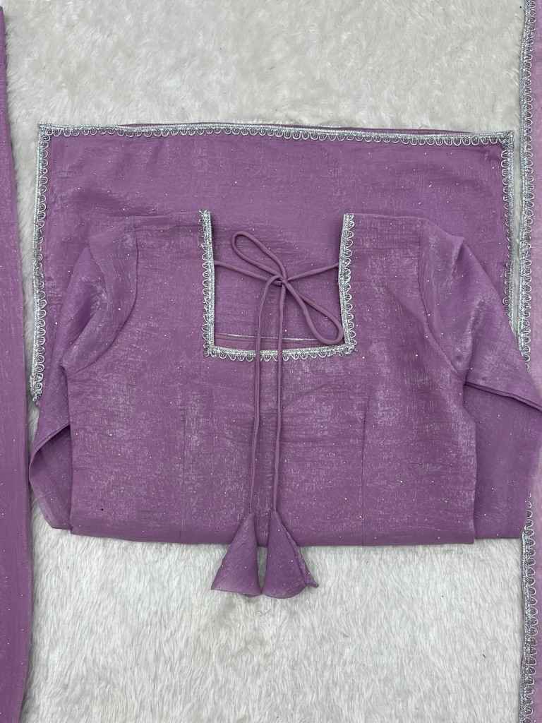 CRUNCHY SILK SIROSKI WORK FARSHI SALWAR SUIT